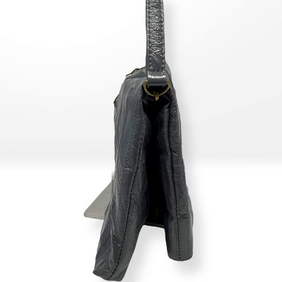 00s MATT AND NAT Vintage Gray Vegan Leather Recycled Plastic Shoulder Bag - Picture 9 of 13